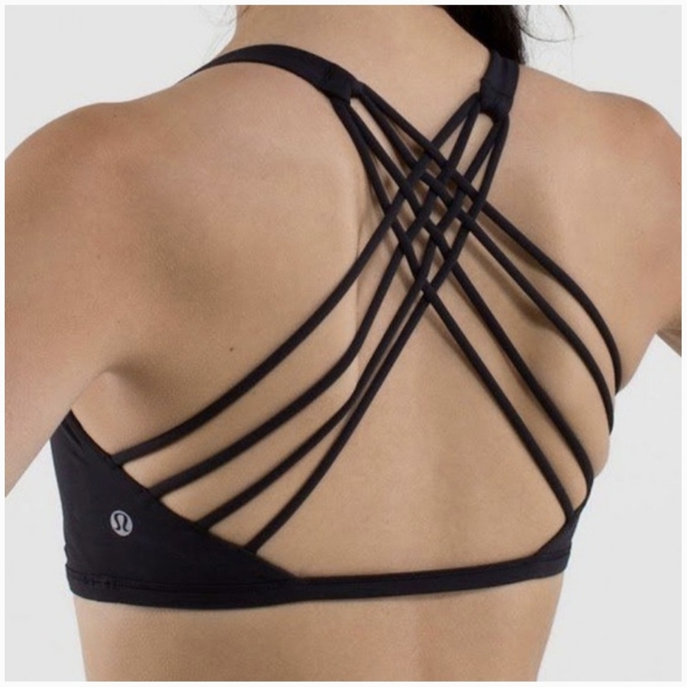 lululemon athletica Black Multi-Strap Sports Bra New Without Tags. Size 14
